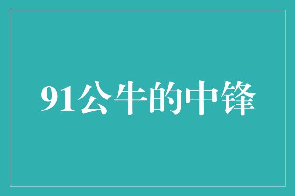 公牛队！领衔巅峰，91公牛的中锋征战篮坛