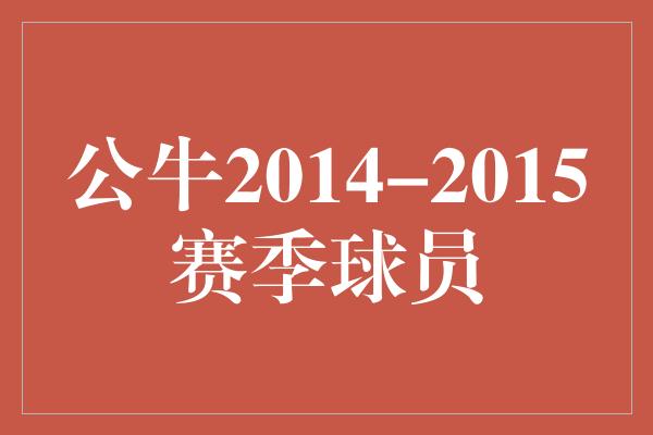 公牛2014-2015赛季球员