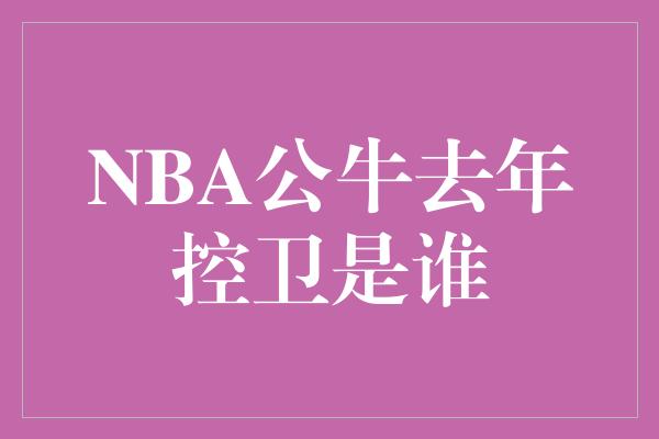 公牛队！探寻NBA公牛去年的控卫之谜