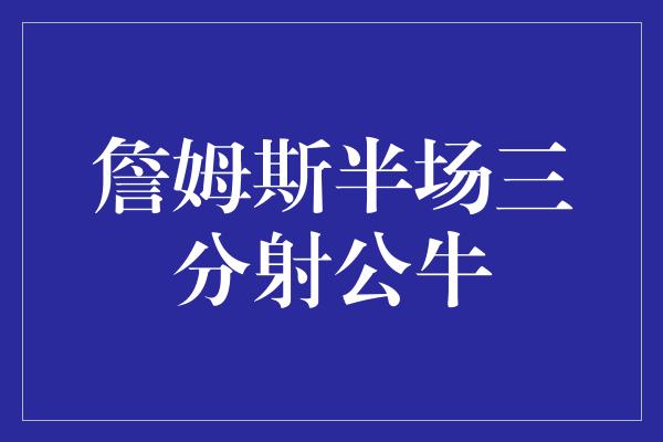 公牛队！闪电詹！詹姆斯半场三分射公牛