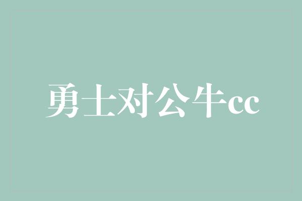 勇士对公牛cc