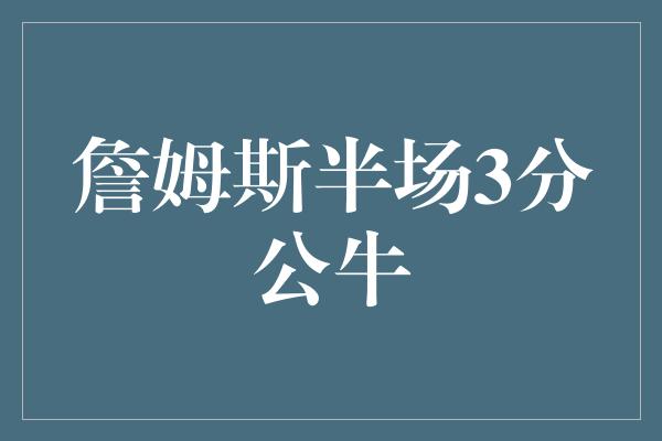 詹姆斯半场3分公牛