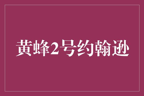 真正的！无畏勇者的传奇之路——黄蜂2号约翰逊