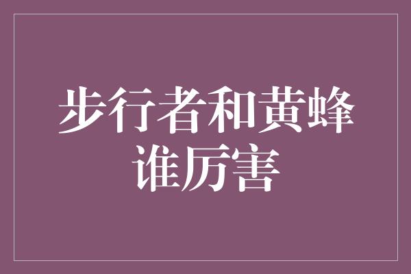 步行者和黄蜂谁厉害