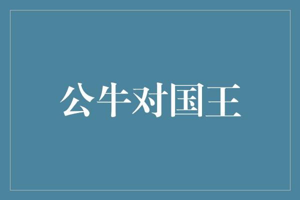 公牛队！激情碰撞！公牛对国王，一场篮球盛宴即将上演！