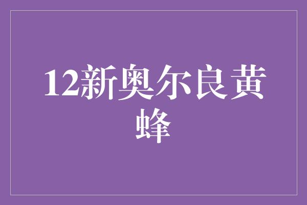 12新奥尔良黄蜂