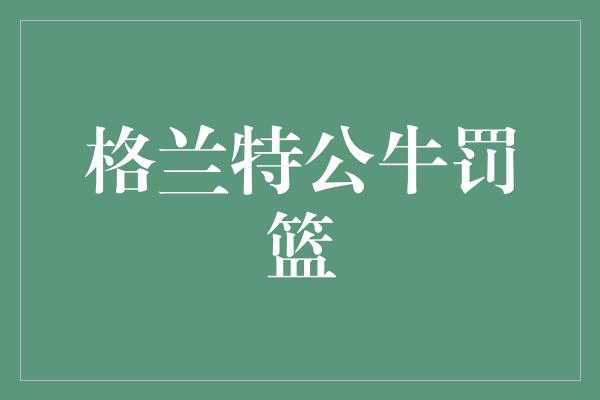 格兰特公牛罚篮