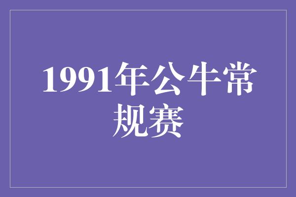 1991年公牛常规赛