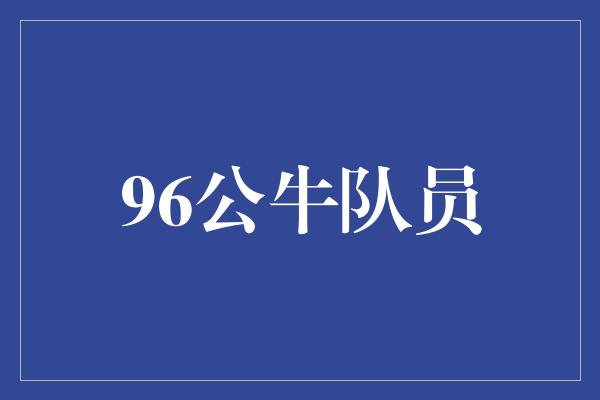 96公牛队员