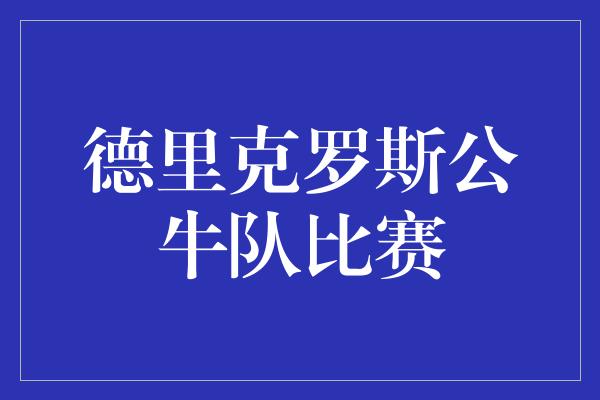 德里克罗斯公牛队比赛