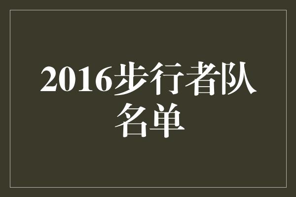 2016步行者队名单