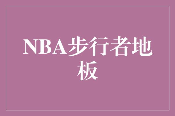 NBA步行者地板