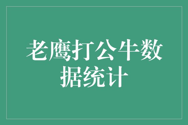 默契！老鹰vs公牛 激烈对决，数据统计揭秘胜负之秘