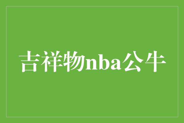 吉祥物nba公牛