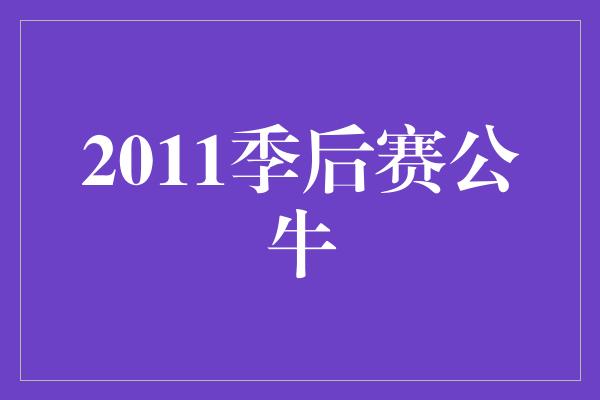 公牛队！2011季后赛公牛 不屈不挠的战斗精神