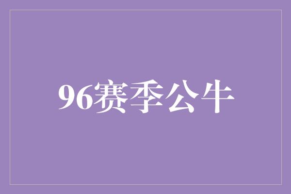 96赛季公牛