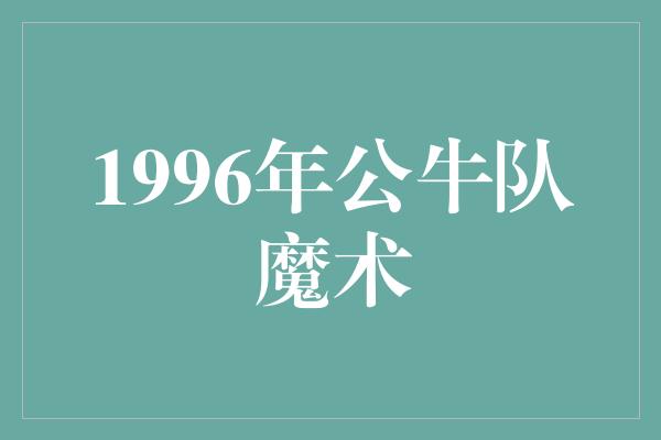 1996年公牛队魔术