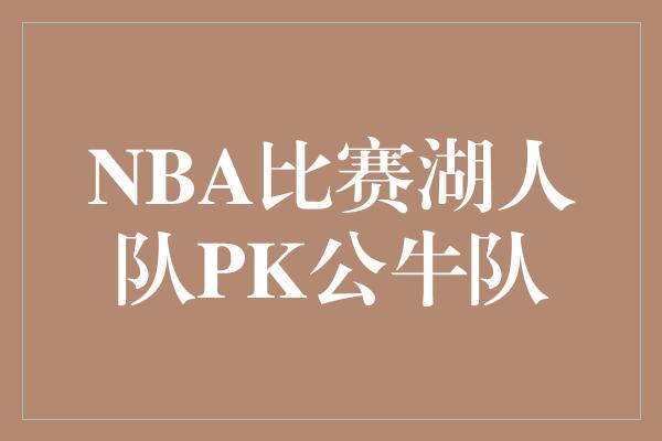 NBA比赛湖人队PK公牛队