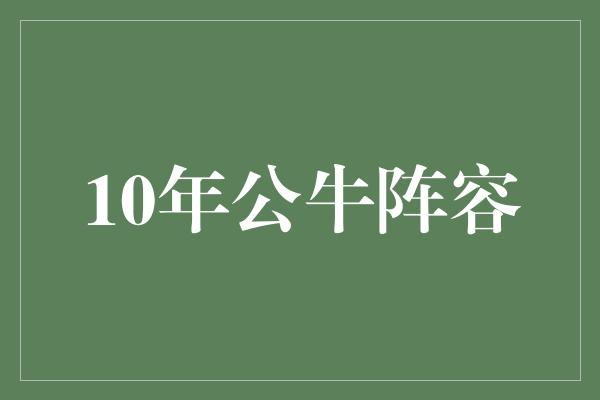 10年公牛阵容