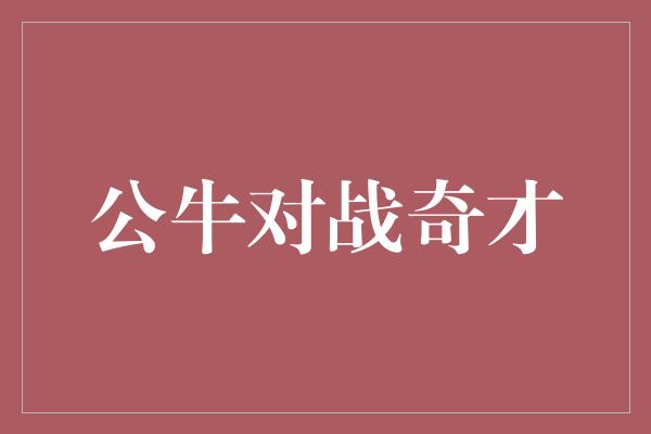 公牛队！壮丽对决！公牛与奇才的激烈交锋引发篮球狂潮