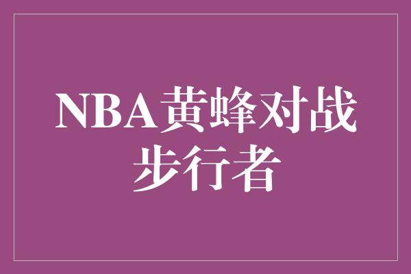 NBA黄蜂对战步行者