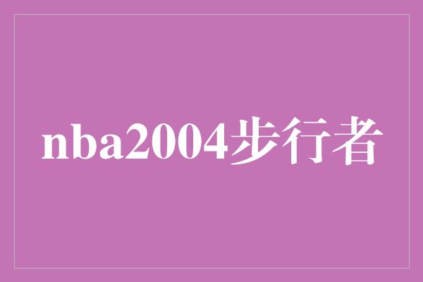 nba2004步行者