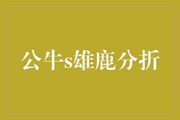 公牛队！公牛与雄鹿展开激烈交锋，胜负乃分折