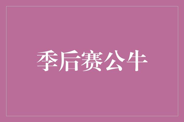 季后赛公牛