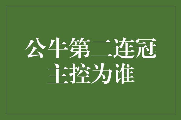 公牛第二连冠主控为谁