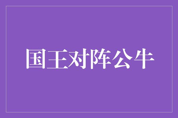 象征！力量的较量 国王对阵公牛