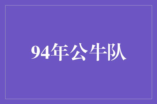 94年公牛队