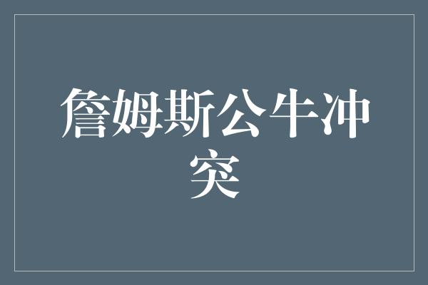 和解！詹姆斯与公牛的冲突 团结与和解的背后故事