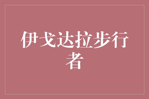 舞台！伊戈达拉步行者 勇敢追寻梦想的篮球传奇