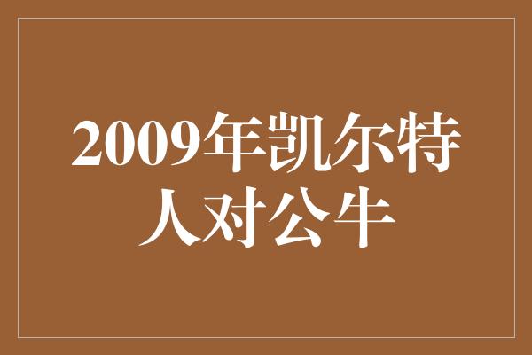 2009年凯尔特人对公牛