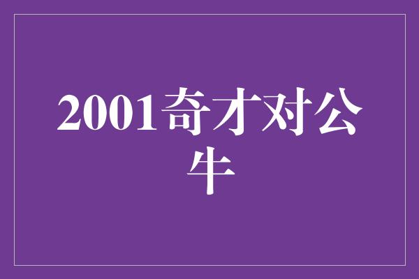 公牛队！2001奇才对公牛－经典对决展现天才与努力的较量