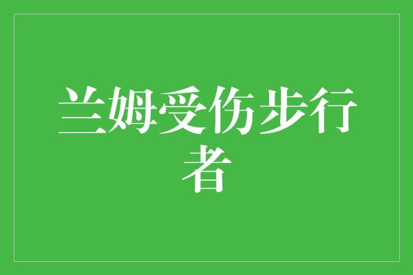 斗志！兰姆受伤步行者 逆境中的坚持与团结