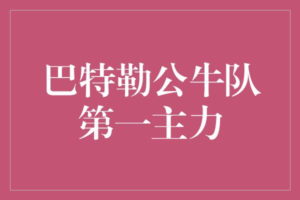 公牛队！巴特勒公牛队第一主力——勇往直前，引领全队征战篮坛