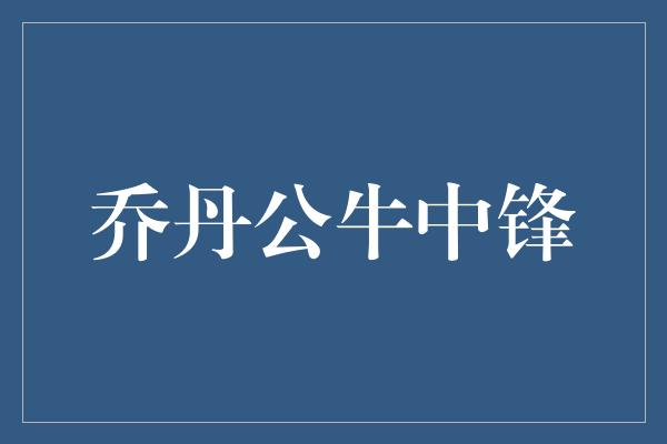 公牛队！永不磨灭的传奇！乔丹公牛中锋征服篮球世界