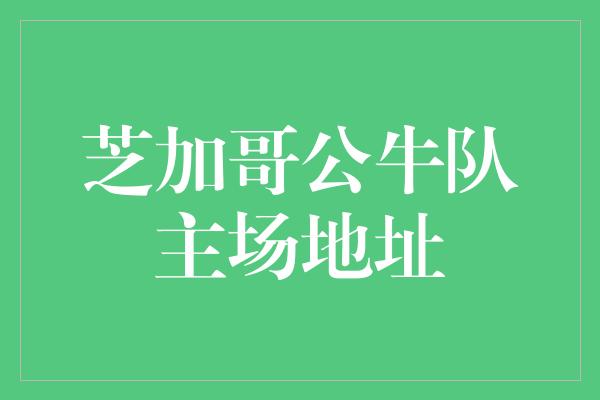 芝加哥公牛队主场地址