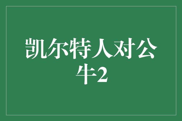 输赢！激烈交锋！凯尔特人对公牛2，谁能笑到最后？