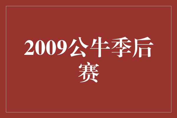 2009公牛季后赛