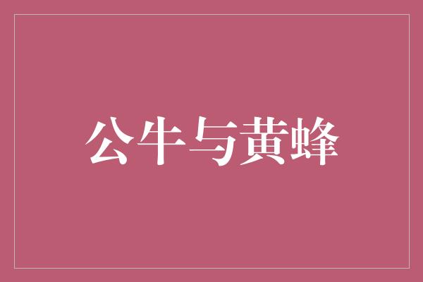 公牛与黄蜂